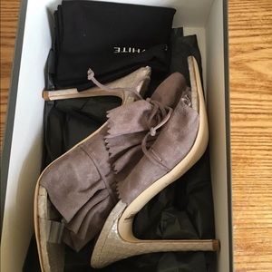 Womens muler alexander white 8  105mm Eloisa Sanda